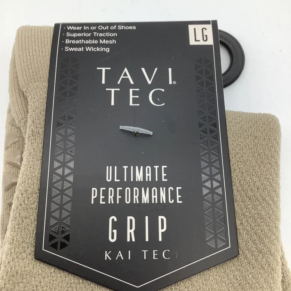 Tavi Tec Ultimate Performance Grip Socks Kai Tec Shitake Tan Size Large‎ NWT
